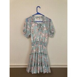 Altard State Dress Tiered SMALL Bubble Sleeve